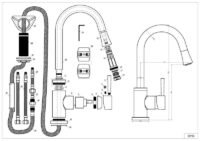 Eéngreepsmengkraan met uitloop, zijdelingse greep Incl. aansluitslangen 33775 RAI-1109 - Afbeelding 2