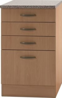 Onderkast Klassiek 50 Beuken met 4 uittreklade, 50 cm x 84,5 cm U540-6-OPTI-41