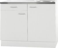 Keukenblok Klassiek 50 + RVS aanrecht 100cm x 50cm met een la OPTI-66