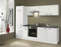 Keuken Lagos 270 cm wit hoogglans Incl. Inbouwapparatuur OPTI-125
