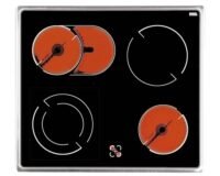 4-Pits Inbouw keramische kookplaat Amica EC 13.134 E met RVS frame HRG-289