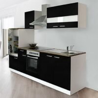 Keuken zwart hoogglans 270cm KB270WSC HUS-0998