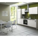 Rechte keuken Torger 270 cm semi-glanzend wit incl. Ingebouwde apparaten RAI-945