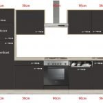 Keuken 280cm incl oven, electrisch kookplaat, vaatwasser, afzuigkap, koelkast 144cm en spoelbak RAI-0021