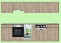 Rechte keuken 300cm rood hoogglans Incl. Apparatuur RAI-762 - Afbeelding 3