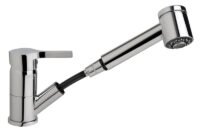 Eéngreepsmengkraan Lissabon met uittrekbare sproeier Incl. aansluitslangen 27170 RAI-574