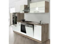 Keuken 280 cm incl oven, elektrische kookplaat, vaatwasser, hood, koelkast en spoelbak HUS-1168