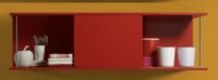 Wandkast met schuif rek Rood 150cm x 44cm RAI-456