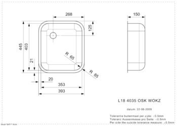 RVS Spoelbak Inbouw 400 mm x 350 mm EBE42 - Afbeelding 3