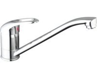 Lage druk keukenkraan chroom Bornholm Incl. aansluitslangen HRG-314