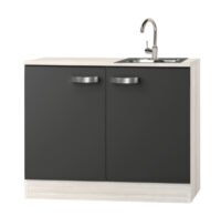 keukenblok 100cm met houten werkblad en rvs spoelbak RAI-2200