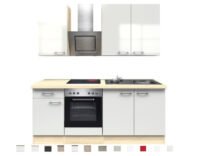 Keuken Wit Hoogglans Abaco 210 cm Incl. Inbouwapparatuur HRG-8839