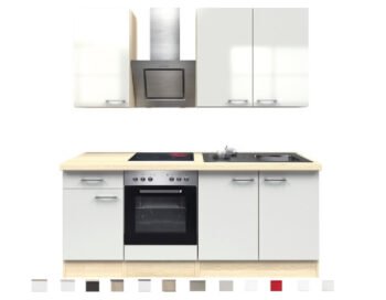 Keuken Wit Hoogglans Abaco 210 cm Incl. Inbouwapparatuur HRG-8839