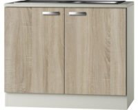 Spoelbak Padua licht eiken ruw (BxHxD) 100,0x84,8x60,0 cm HRG-199