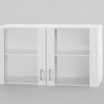 Bovenkast Wit met glas 100cm x 32 cm OPTI-36