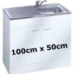 Keukenblok Klassiek 50 + RVS aanrecht 100cm x 50cm SPL100-6-OPTI-65