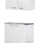 Keukenblok Klassiek 50 wit met RVS aanrecht 100 cm x 50 cm OPTI-68