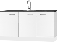 3-in-1 Keukenblok 180 x 60 cm incl. kookplaat + koelkast + spoelbak RAI-301 - Afbeelding 10