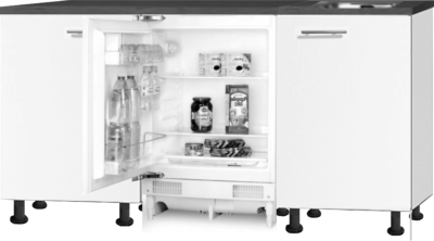 3-in-1 Keukenblok 180 x 60 cm incl. kookplaat + koelkast + spoelbak RAI-301 - Afbeelding 11