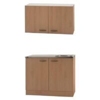 Keukenblok Klassiek 50 Beuken met RVS aanrecht 100 cm x 50 cm OPTI-68