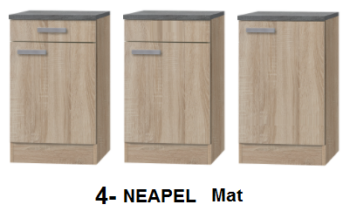Serie Neapel 60 cm diep, Hout nerf