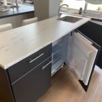 Zwarte keuken 180cm met koelkast en spoelbak RAI-8858