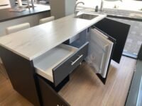 Zwarte keuken 180cm met koelkast en spoelbak RAI-8858 - Afbeelding 3