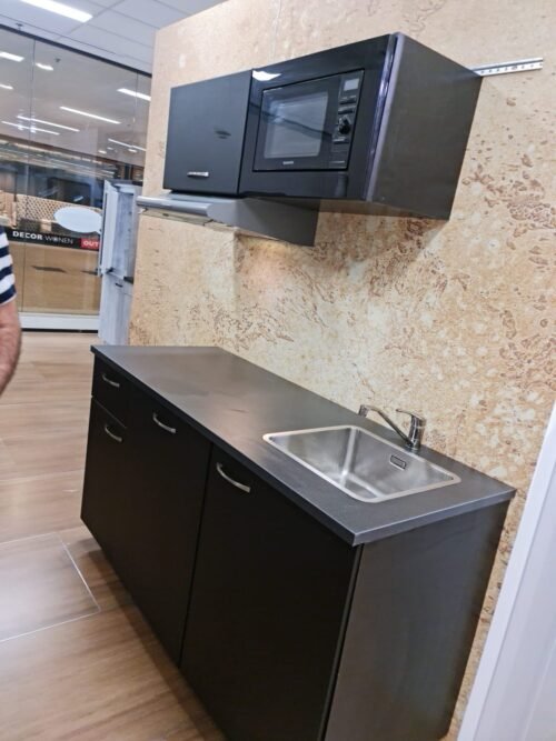 Showmodel zwarte keuken 160cm met inbouw vaatwasser per direct leverbaar NEW-6660 - Afbeelding 6