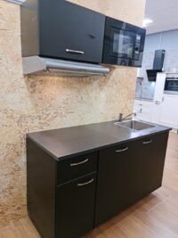 Showmodel zwarte keuken 160cm met inbouw vaatwasser per direct leverbaar NEW-6660 - Afbeelding 4