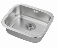 RVS inbouw spoelbak 45 x 40 mm opbouw RAI-545