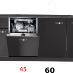 keukenblok 185cm zwart incl. apparatuur NEW-0224