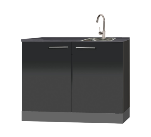 keukenblok zwart 120cm RAI-5252 - Afbeelding 2