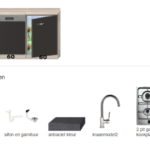 Keukenblok 180cm Faro met koelkast, vaatwasser en gaskookplaat RAI-0094