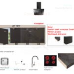 keukenblok 240cm zwart incl apparatuur NEW-023