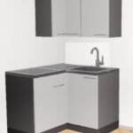 Keukenblok grijs 122cm x 132cm incl gas-kookplaat RAI-0202